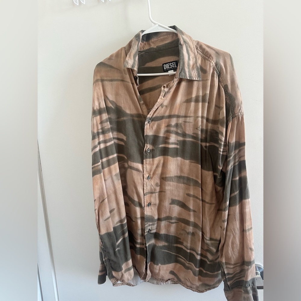 Diesel Camouflage Shirt in Brown and Tan